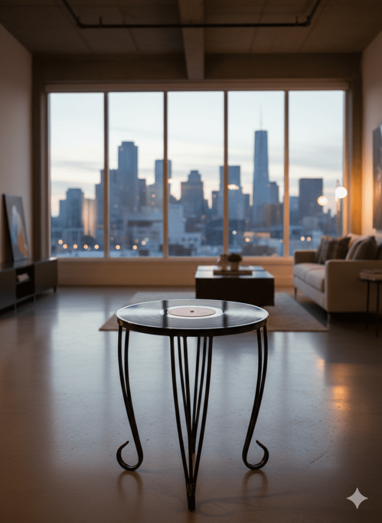 Upcycling Vinyl Tisch Schalplatte