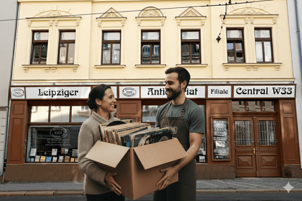 schallw33 - Buch-Spende Bücherspende vor dem Antiquariat