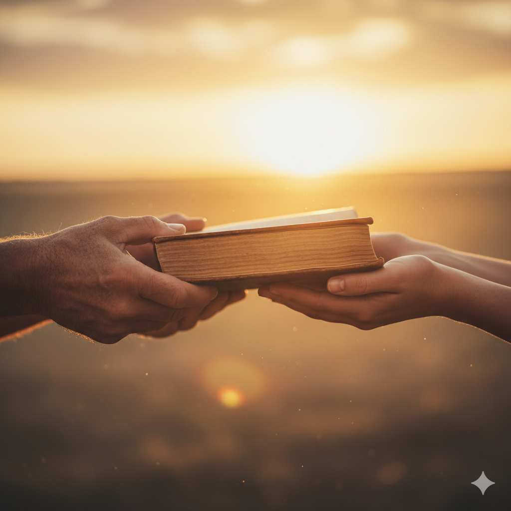 Sonnenaufgang - Buch-Spende Buchübergbe