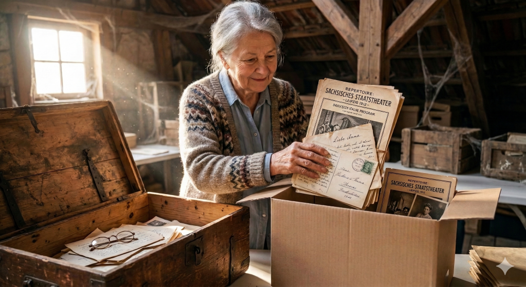 Ephemera Memorablia02 - Buch-Spende Postkarten Werbung Prospekte Dachbodenfund