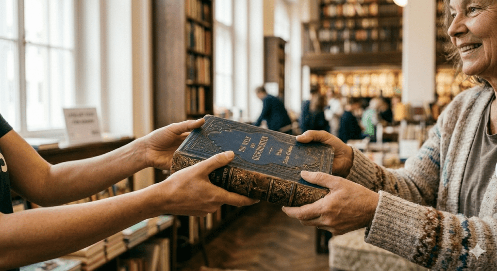 Buchspende Übergabe