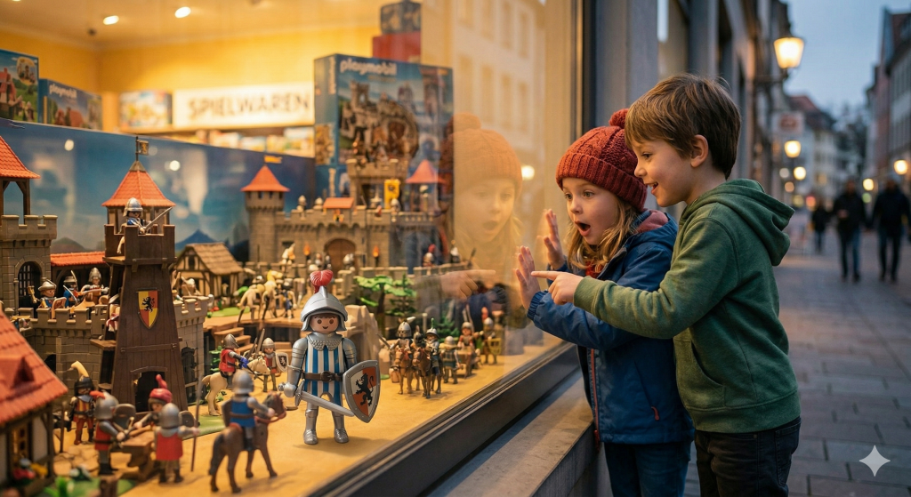 Playmobil07 - Buch-Spende Playmobil Sammlung Ritter Schaufenster
