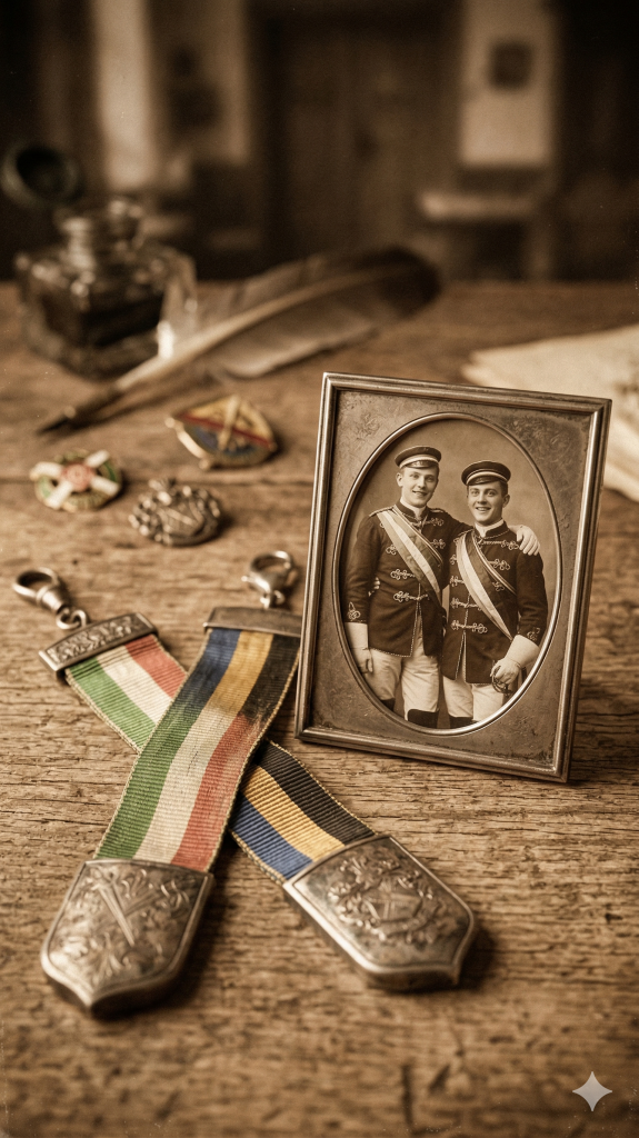 Studentica12 - Buch-Spende Studentica Siegel Papier Studentika zirkel Band Diplom Bücher Dachbodenfund Truhe Bänder Foto