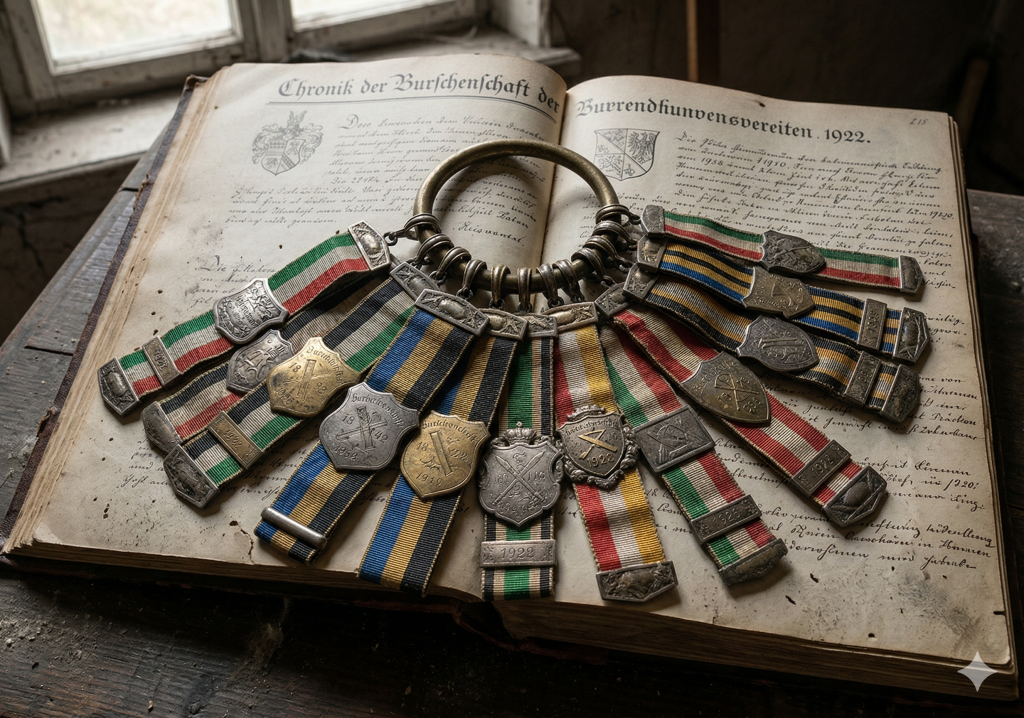 Studentica14 - Buch-Spende Studentica Siegel Papier Studentika zirkel Band Diplom Bücher Dachbodenfund Truhe Bänder